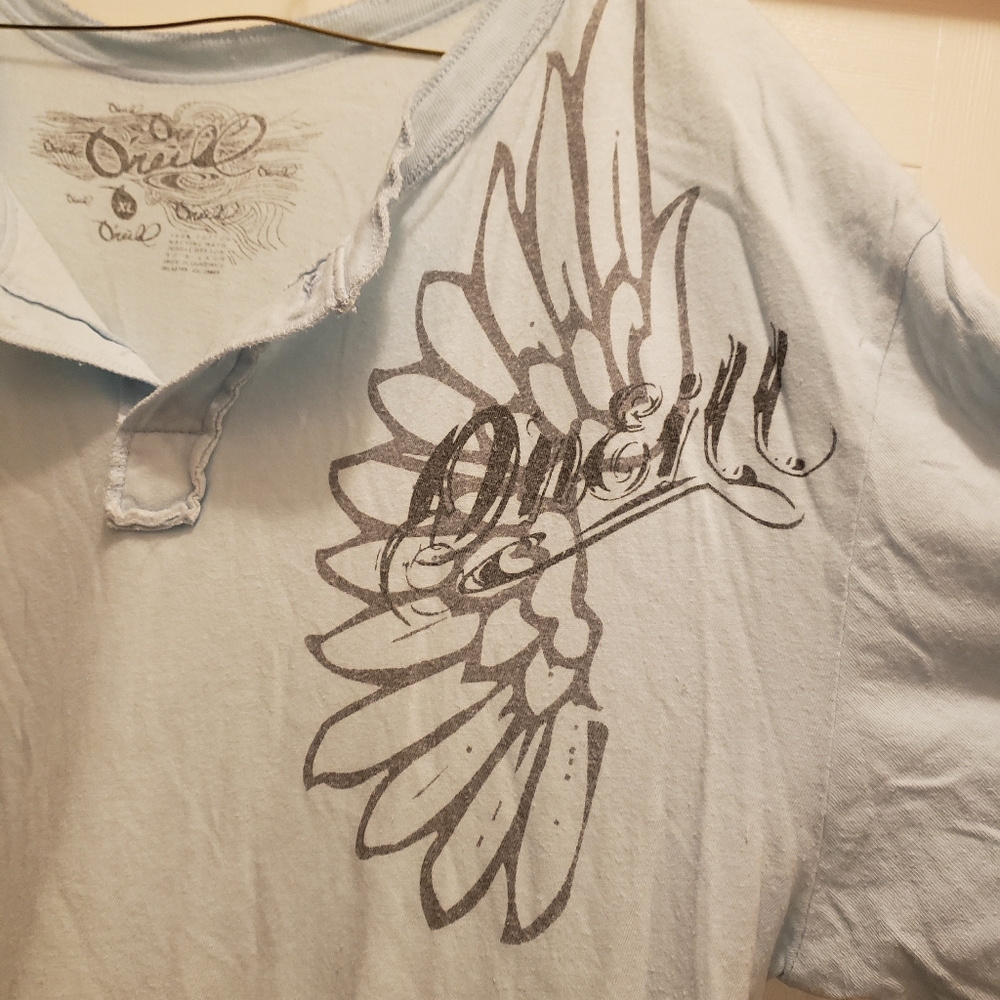 Mens Oneill 3 button tee - Picture 3 of 6